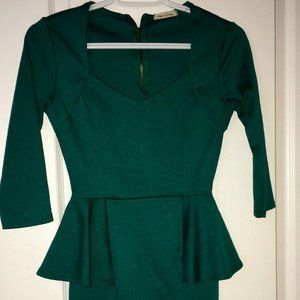 A green dress